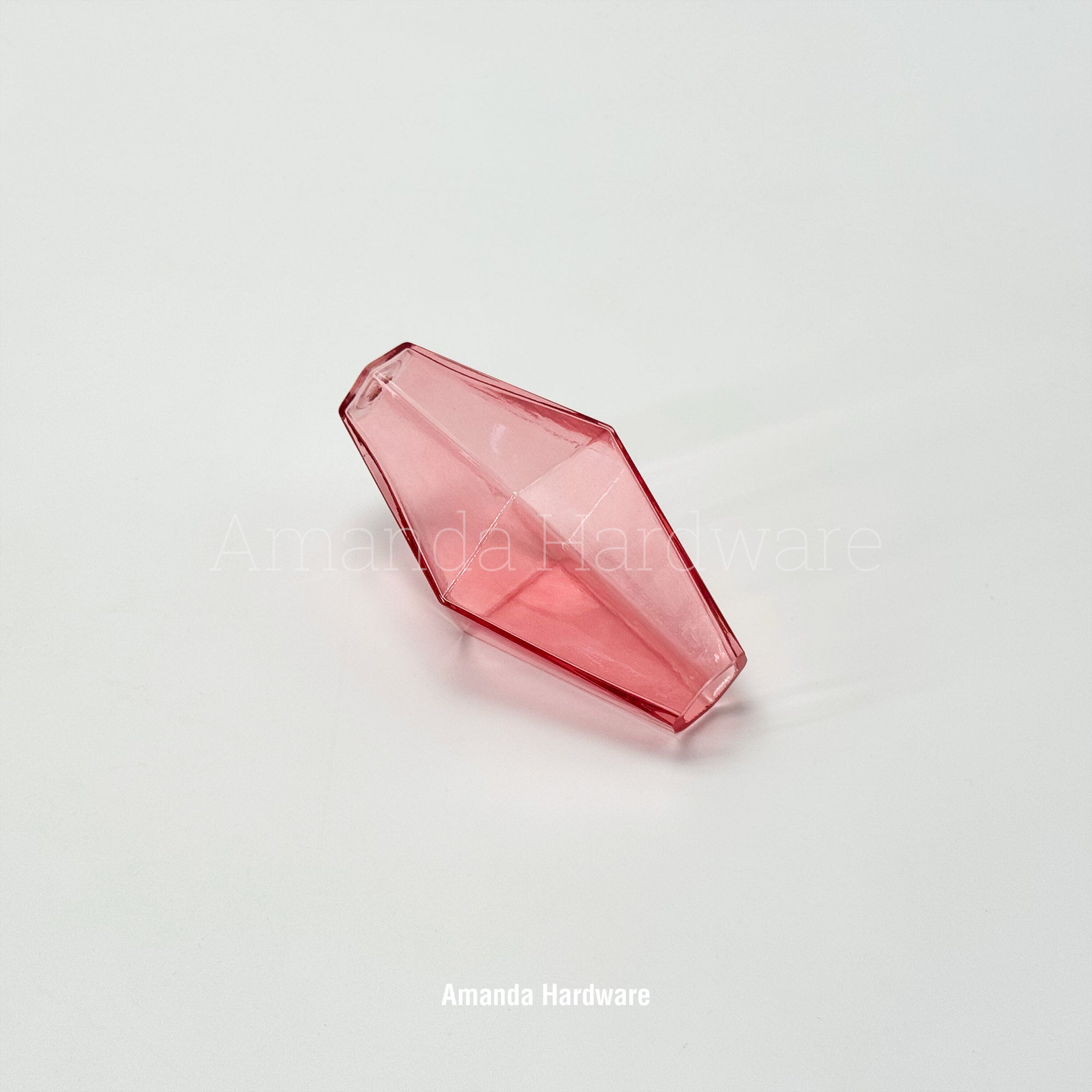 Pink Polyhedra Glass Droplet