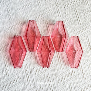 Pink Polyhedra Glass Droplet