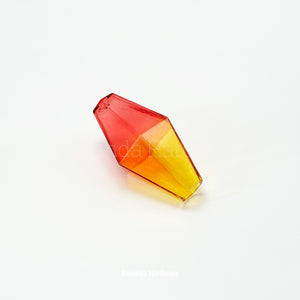 Pink & Yellow Polyhedra Glass Droplet