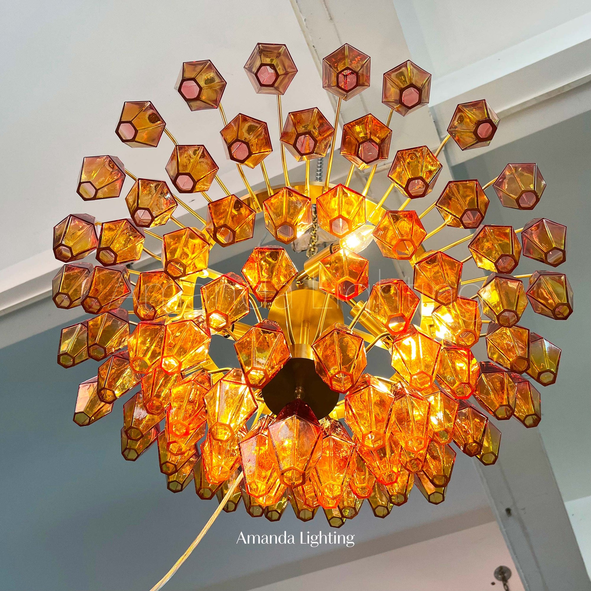Murano-Inspired Polyhedra Glass Droplet For DIY Lighting