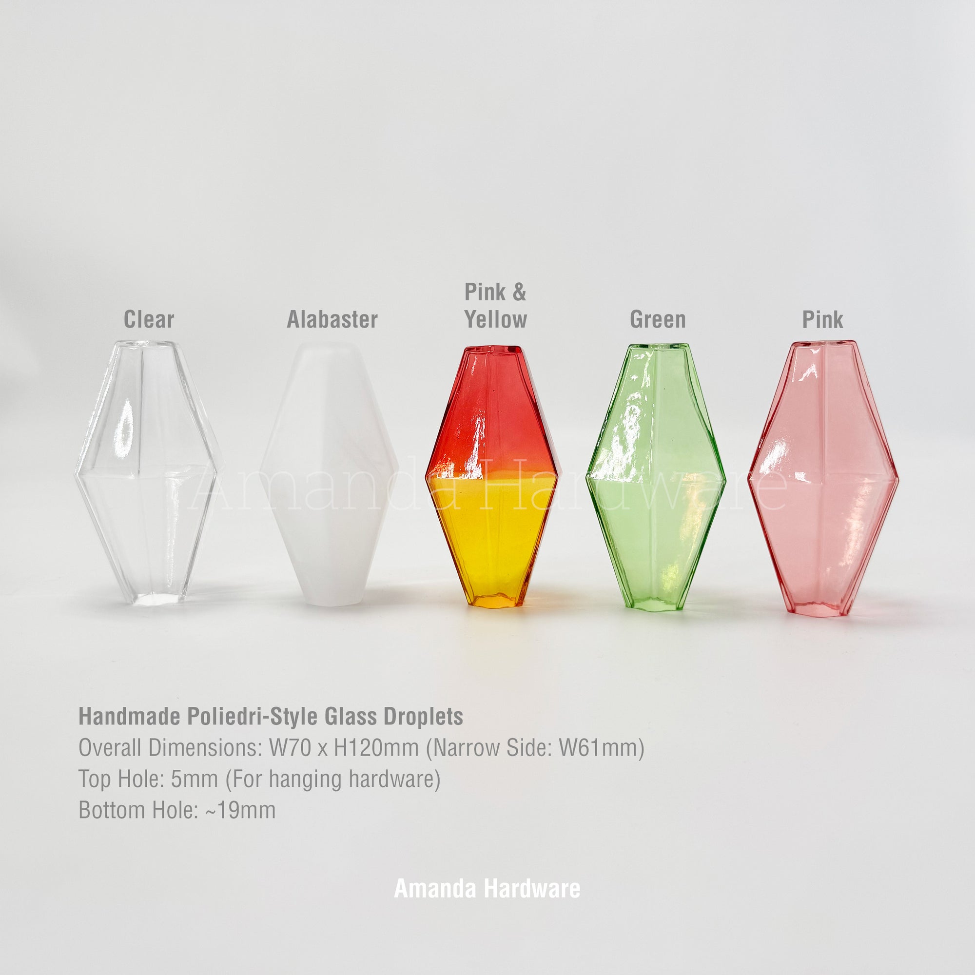 Murano-Inspired Polyhedra Glass Droplet For DIY Lighting