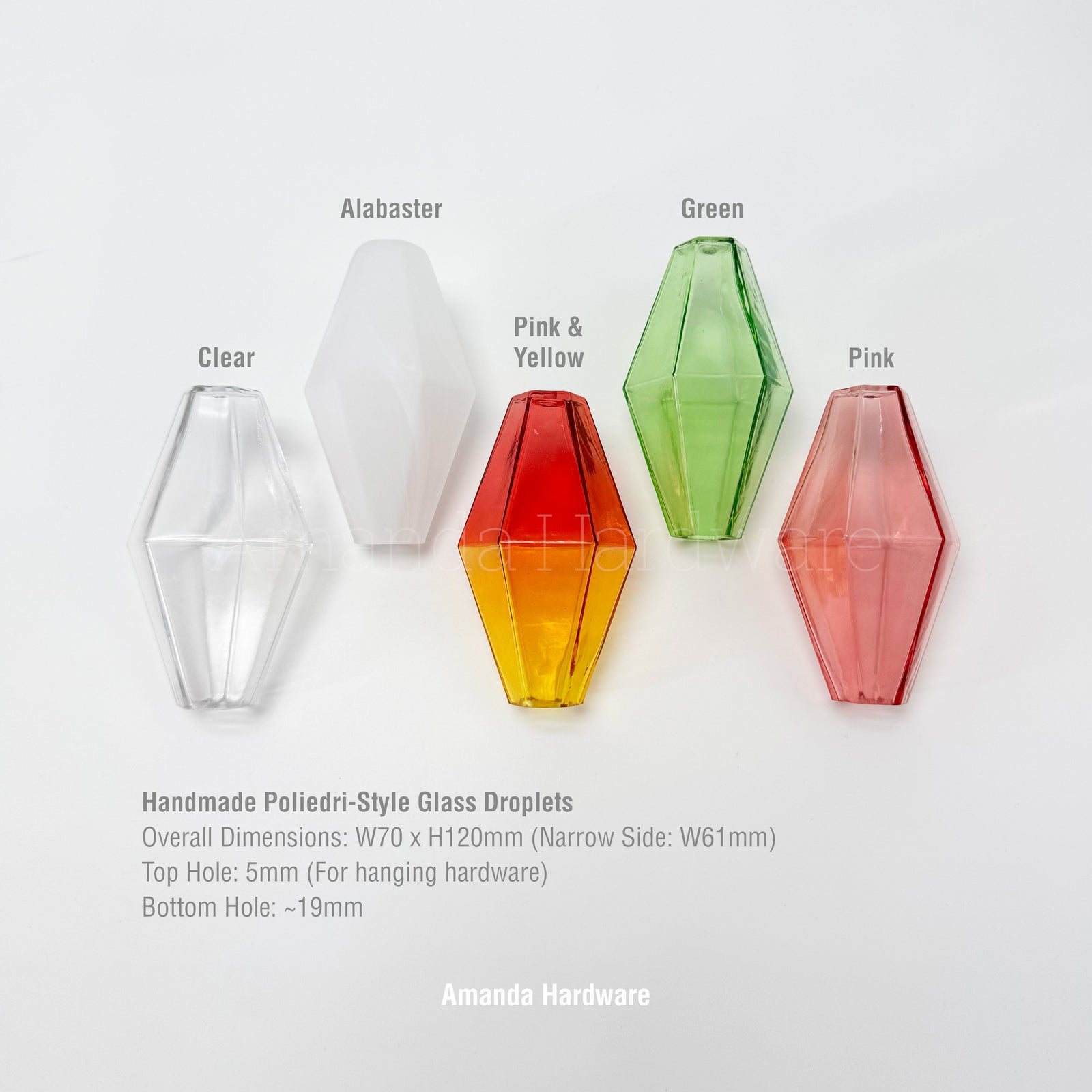 Murano-Inspired Polyhedra Glass Droplet For DIY Lighting