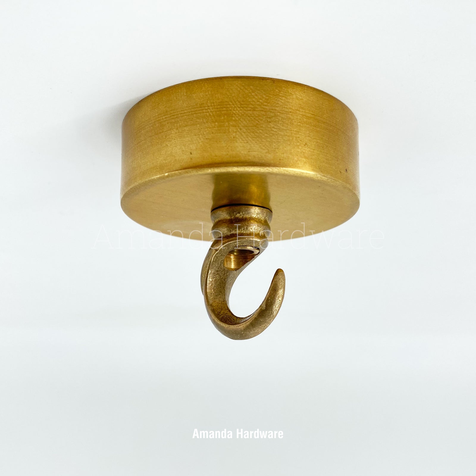 Brass Round Cap Canopy Hook - 2.36in