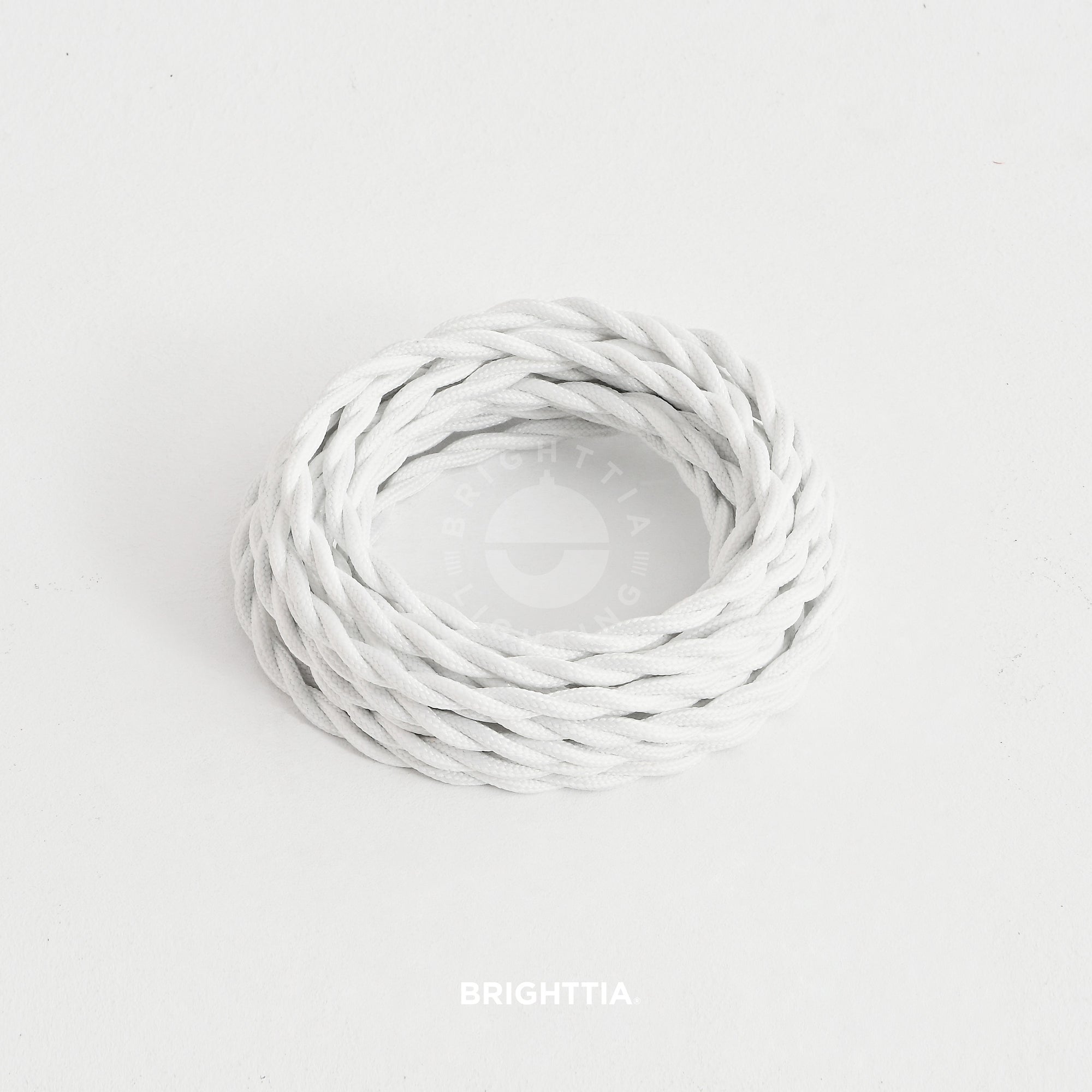 White Twisted Fabric Cord