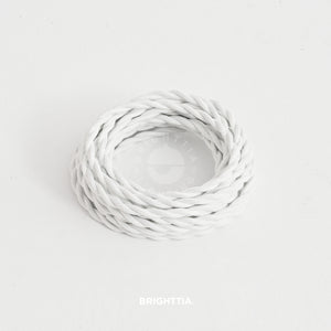 White Twisted Fabric Cord