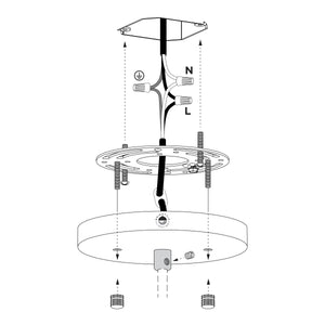 5in Slim Modern 1-Port Canopy Kit - Black