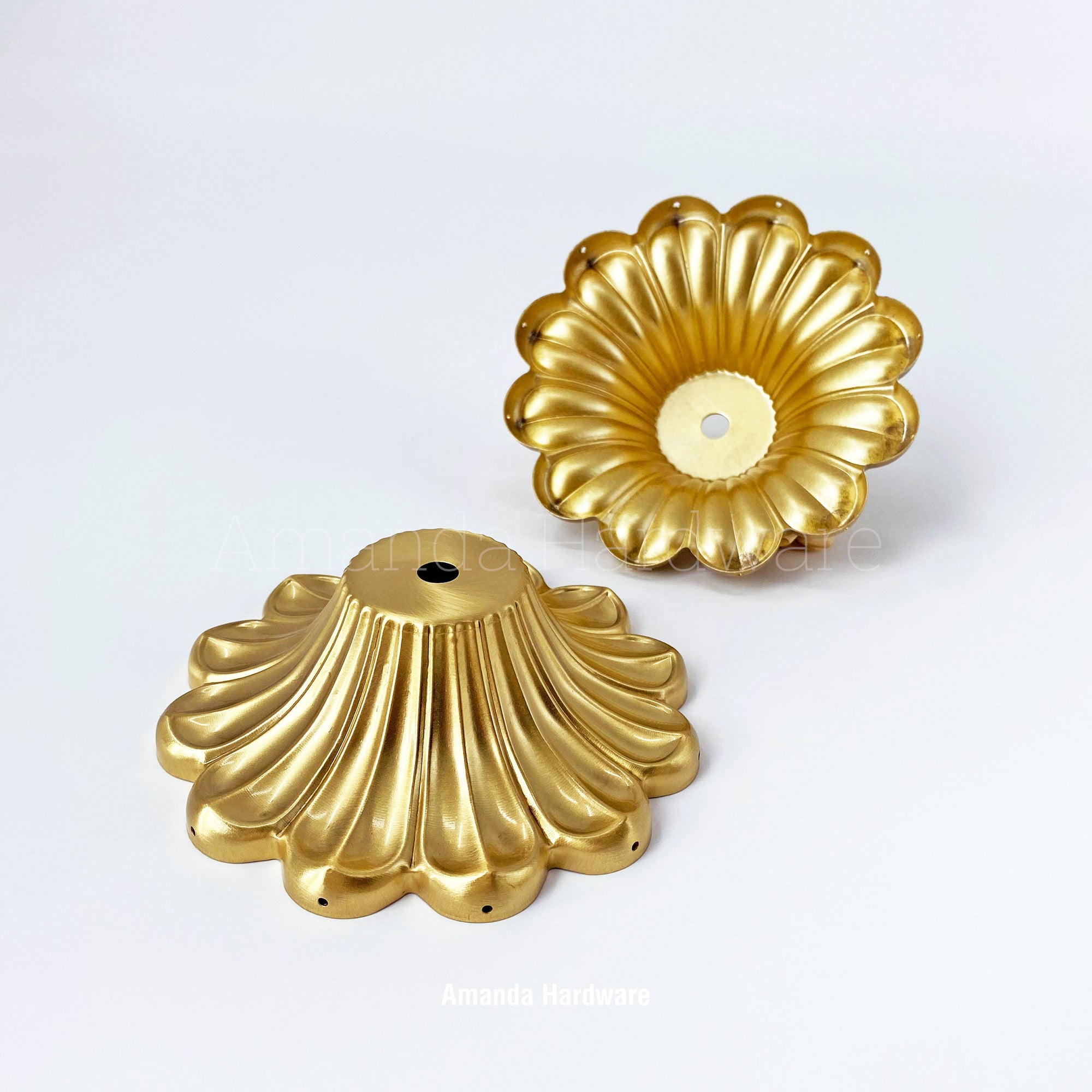 Brass Petal Wind Chime Hanger Top Canopy - 5.4in
