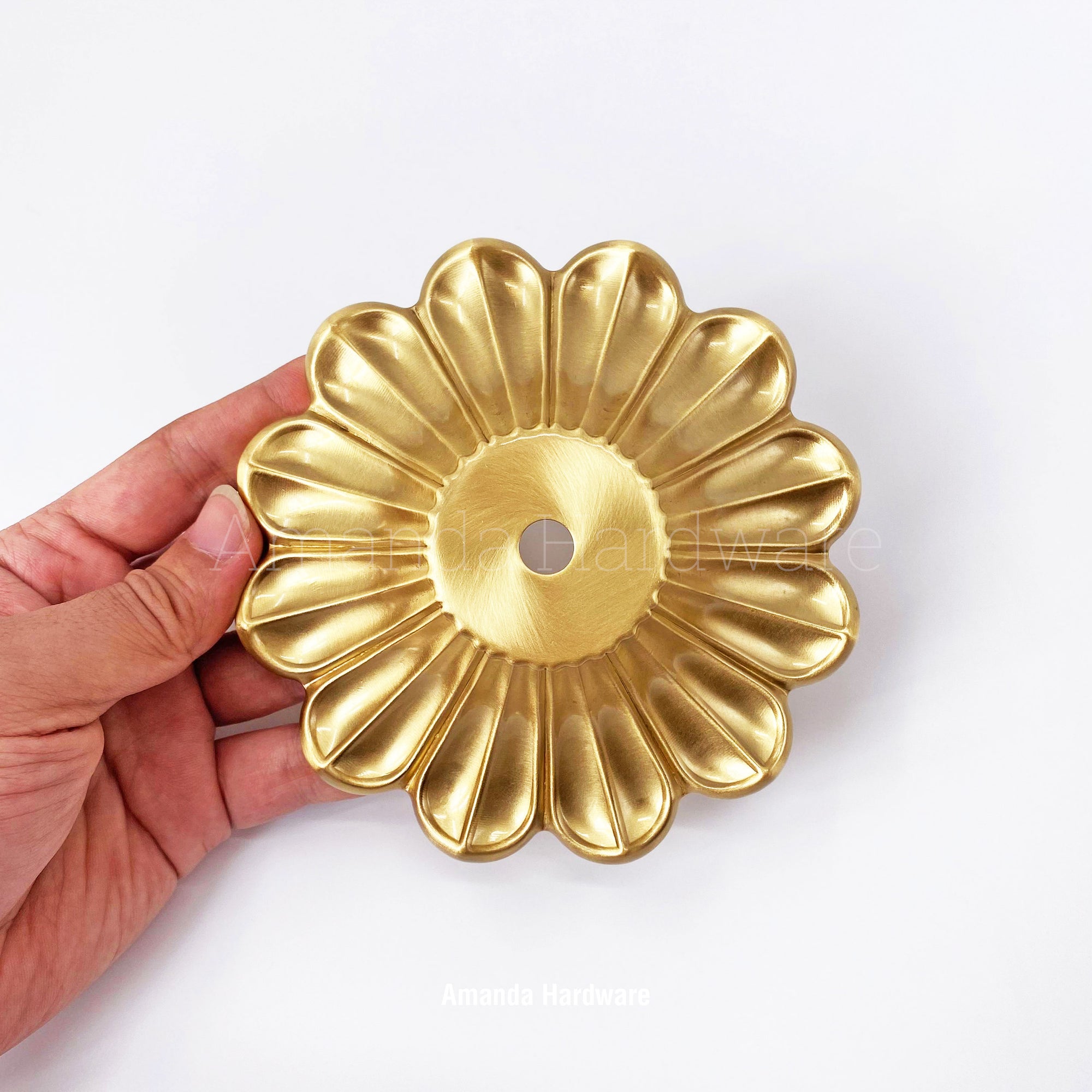 Brass Petal Wind Chime Hanger Top Canopy - 5.4in