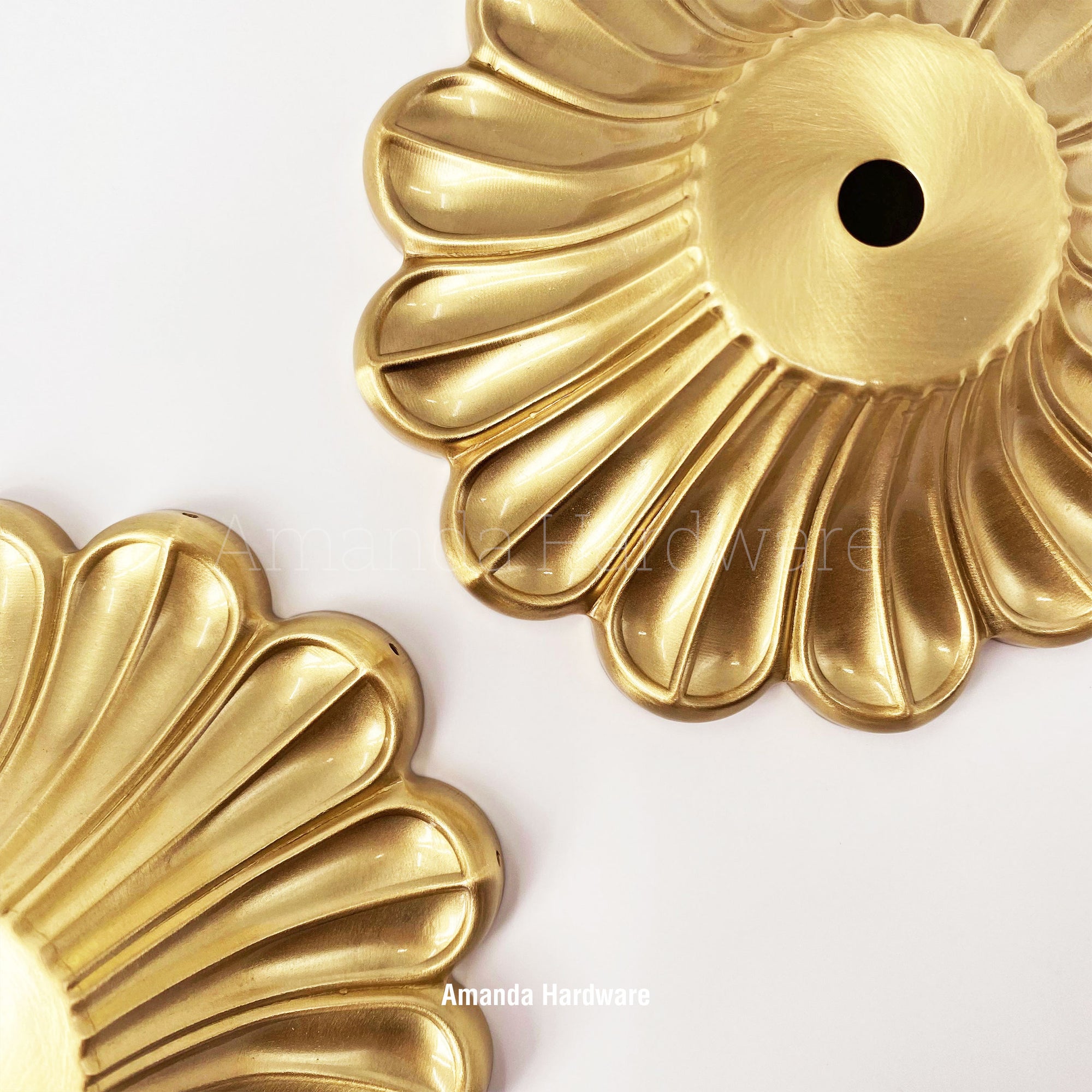 Brass Petal Wind Chime Hanger Top Canopy - 5.4in