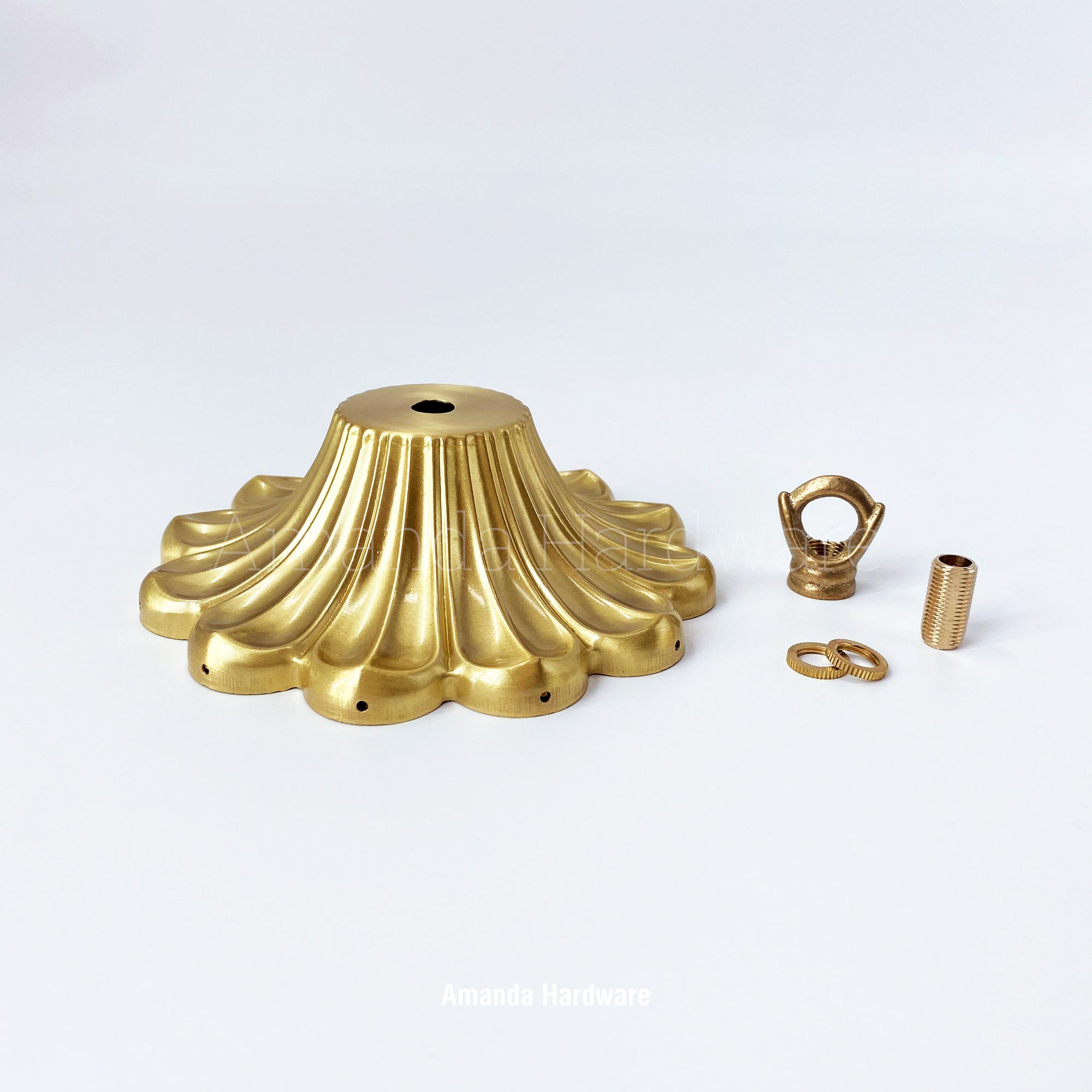 Brass Petal Wind Chime Hanger Top Canopy - 5.4in