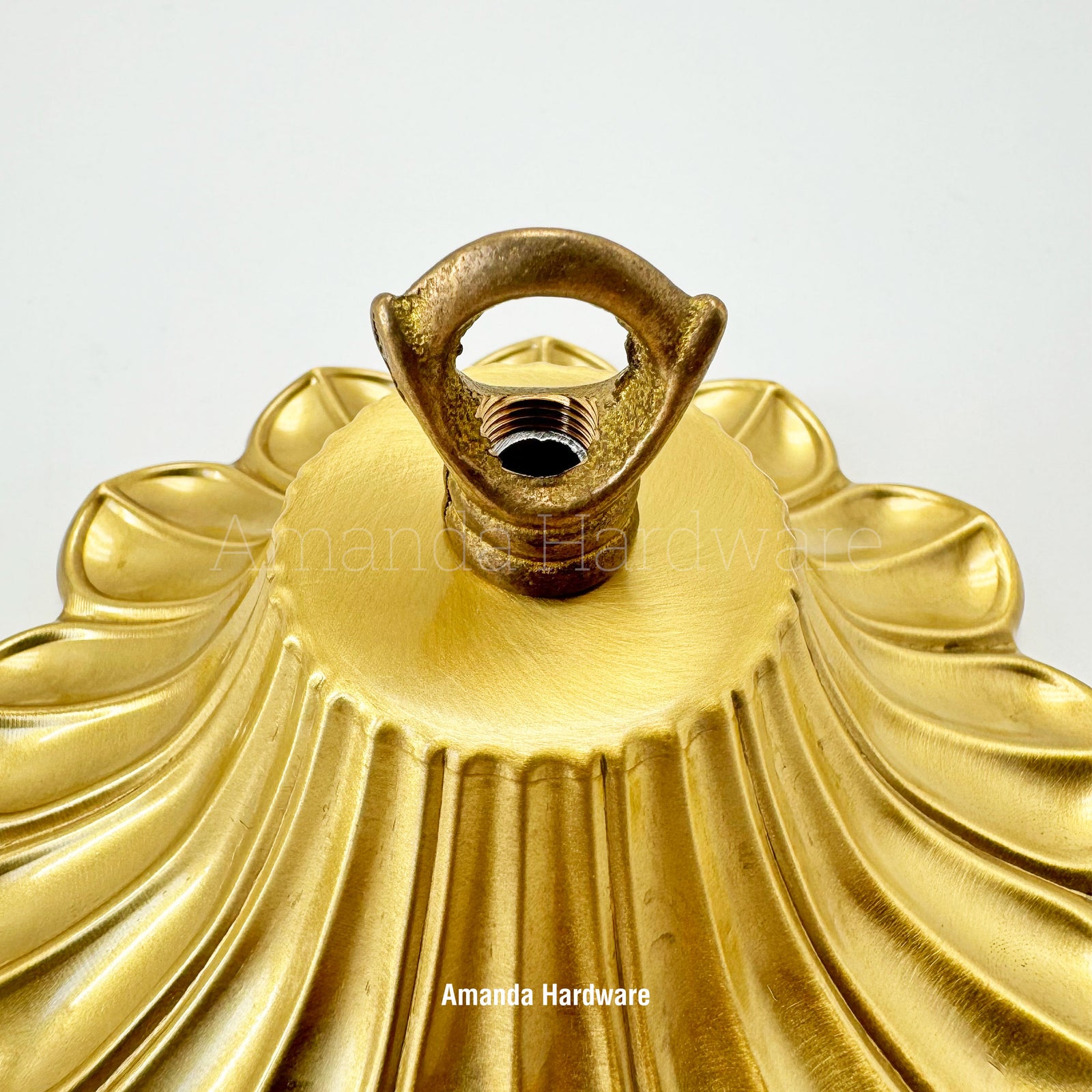 Brass Petal Wind Chime Hanger Top Canopy - 5.4in