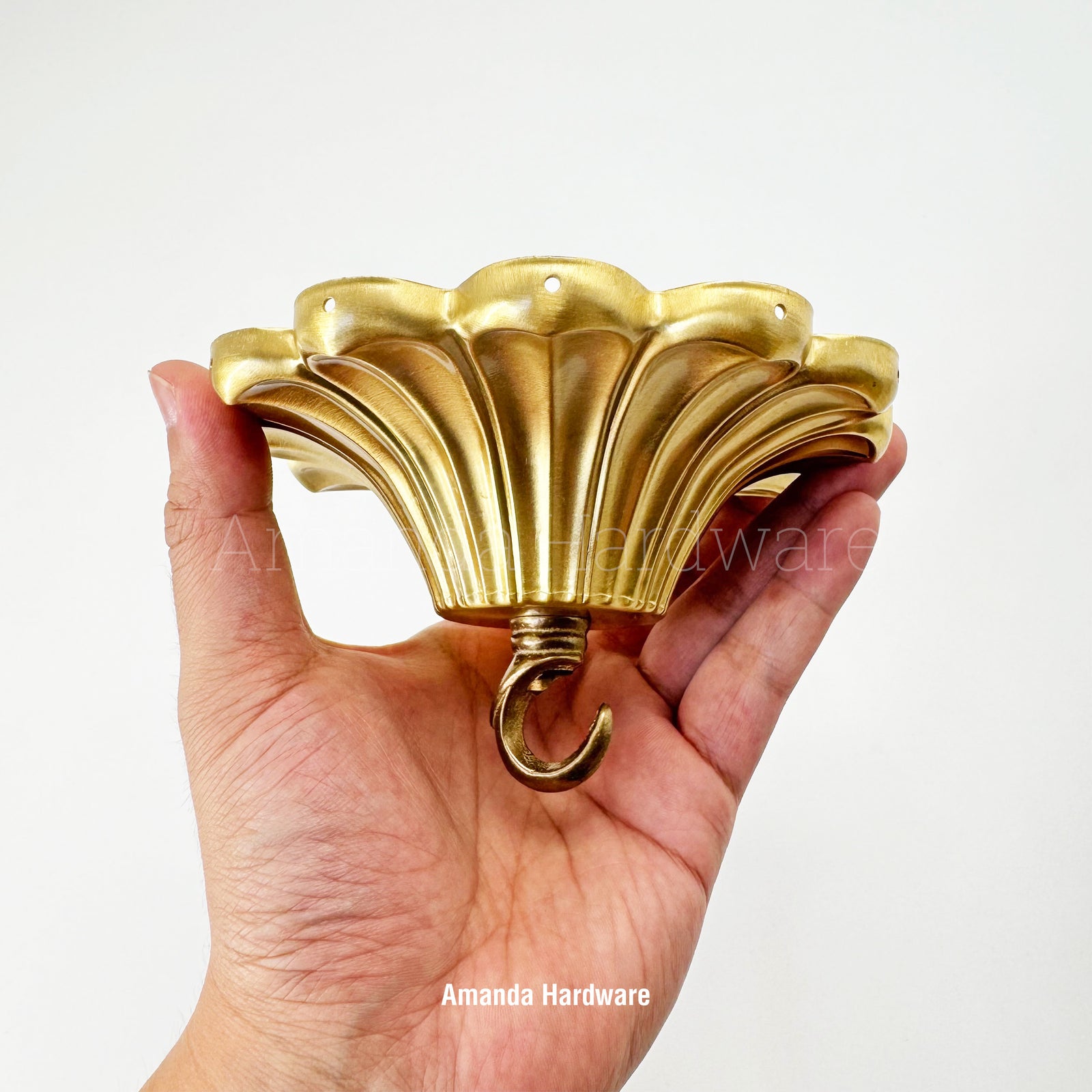 Brass Petal Hook - 5.4in