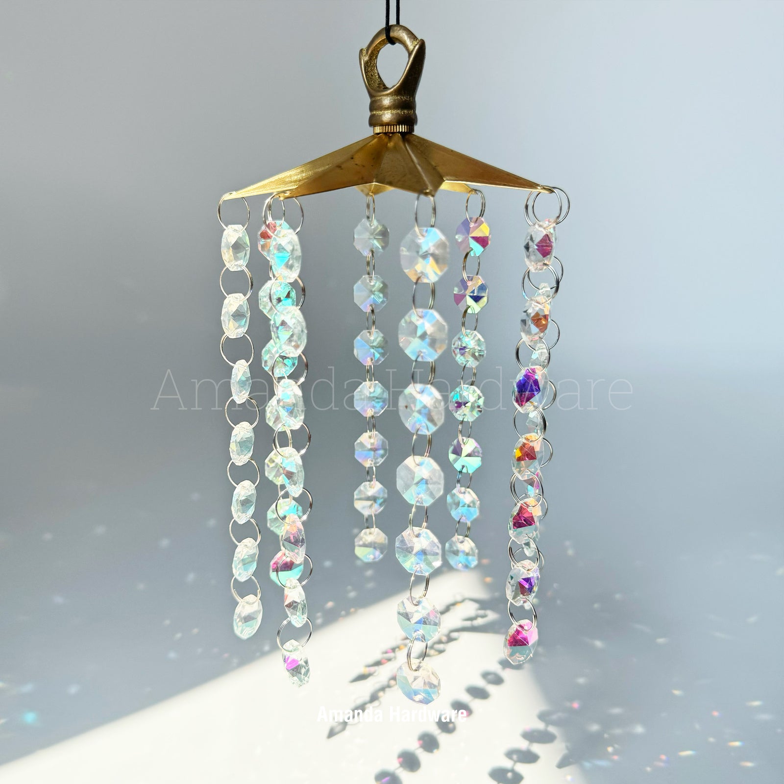 Brass Star Wind Chime Hanger Top - 4.25in