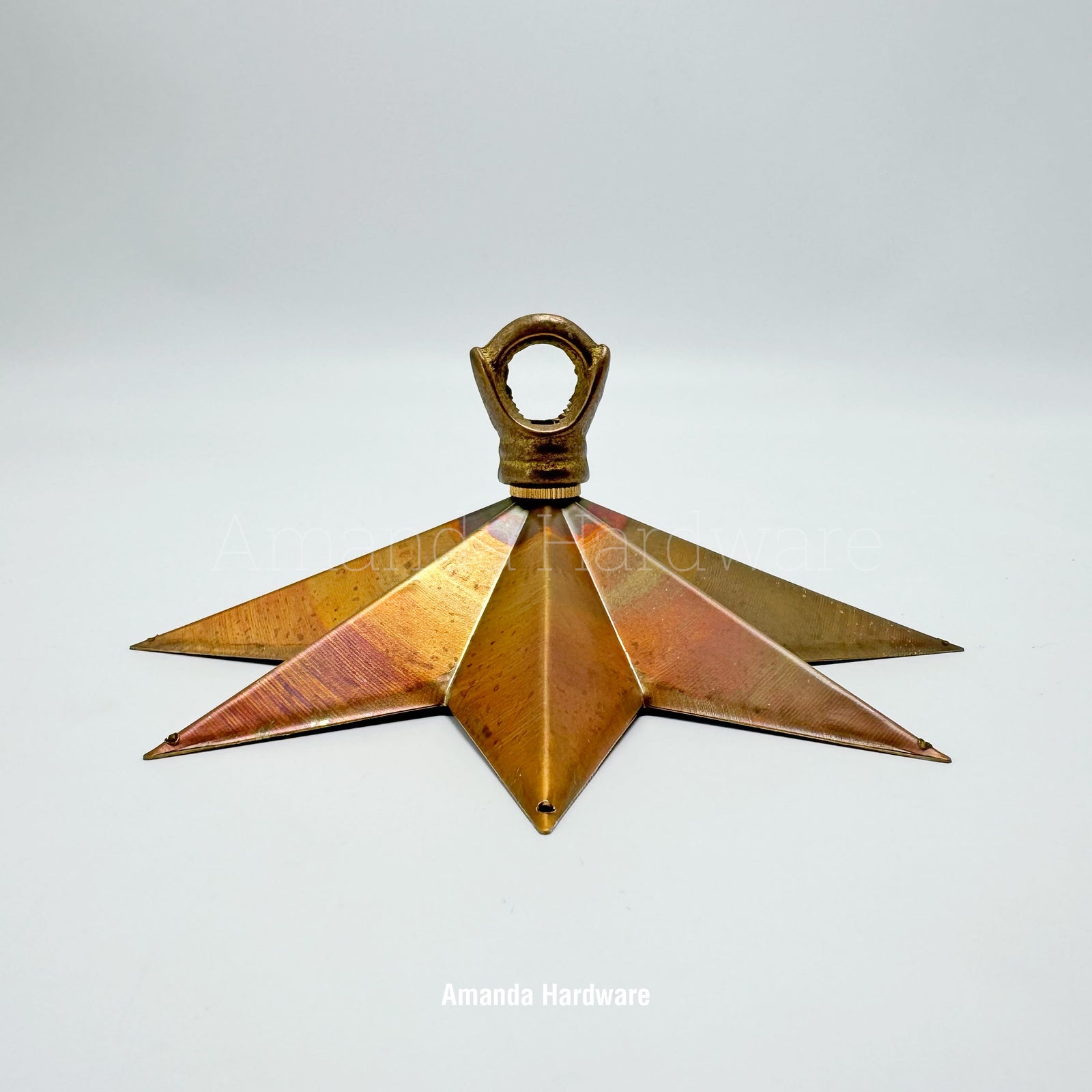 Brass Star Wind Chime Hanger Top - 6in