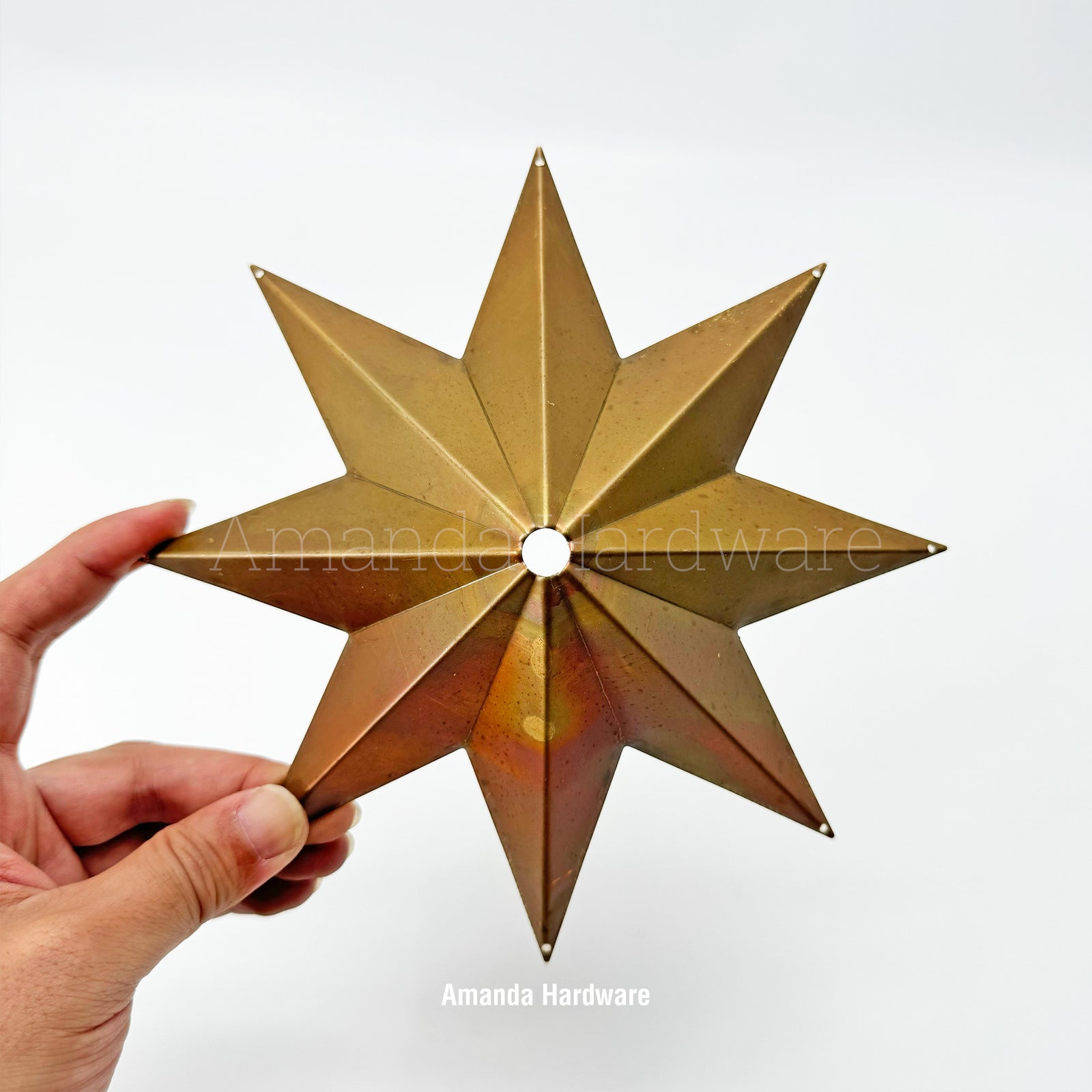 Brass Star Wind Chime Hanger Top - 7.7in