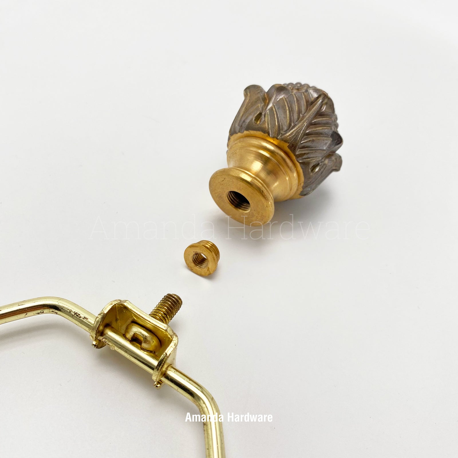 Brass Corn Lamp Finial - 1in