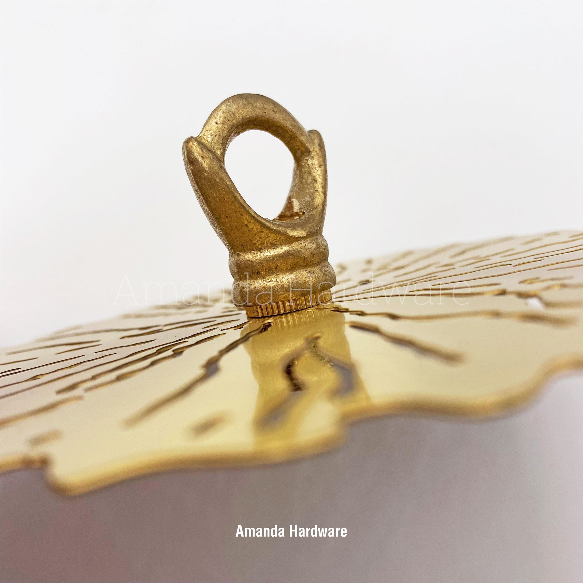 Brass Disc With Wiggle Lines Wind Chime Hanger Top - 4.33in
