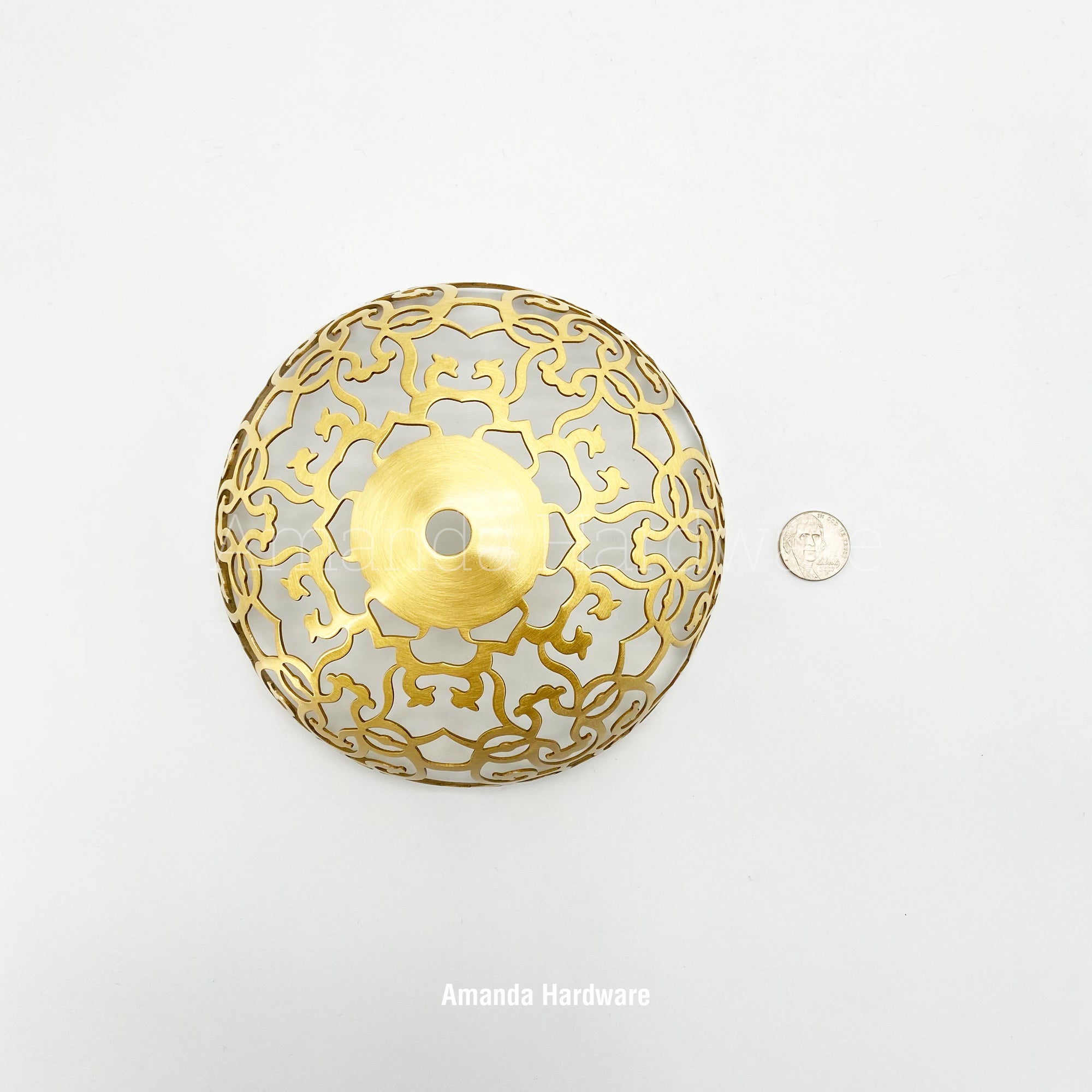 Brass Dome Wind Chime Hanger Top - 6in