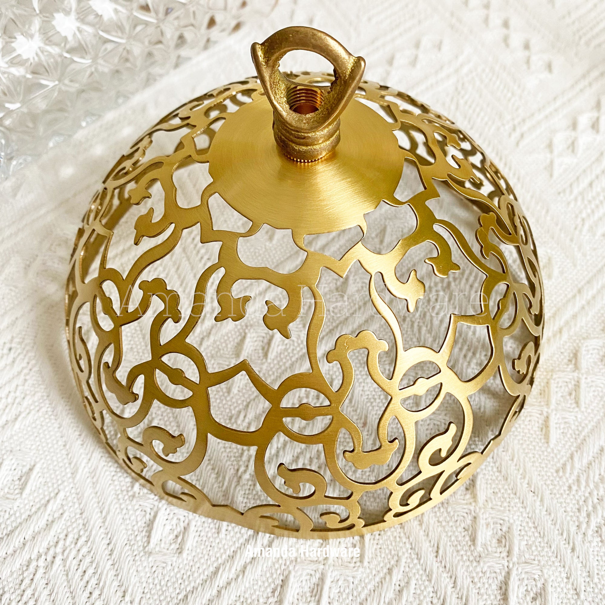 Brass Dome Wind Chime Hanger Top - 6in