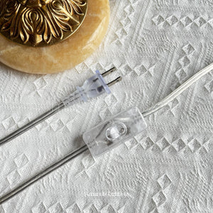 Floral Table Lamp With Pink Glass Lamp Shade For Bedroom