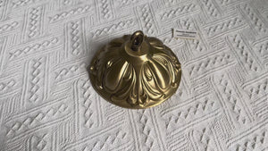 Brass Floral Dome Hook - 5.91in