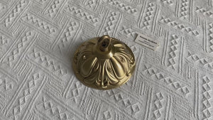 Brass Floral Dome Hook - 4.72in