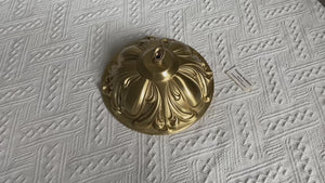 Brass Floral Dome Hook - 7.17in