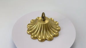 Brass Petal Wind Chime Hanger Top Canopy - 5.4in